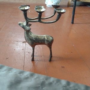 Rare WILLIAMS SONOMA 1997 Silver Plated reindeer candelabra